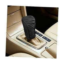 Car Gear Shift Knob Cover, Leather Automatic Vehicle Shifter Knob Black