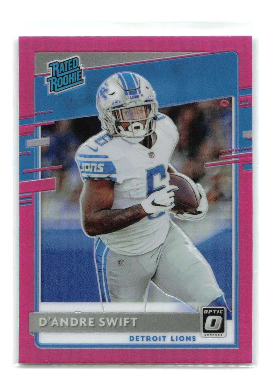 D'Andre Swift - 2020 Donruss #P-309 Optic Preview Pink - Detroit Lions
