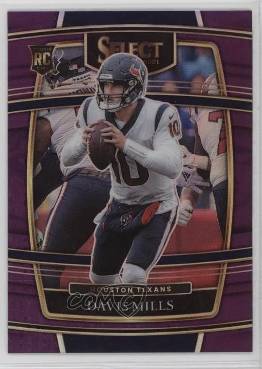 2021 Panini Select Concourse Purple Prizm 3/75 Davis Mills #65 Rookie RC o8g