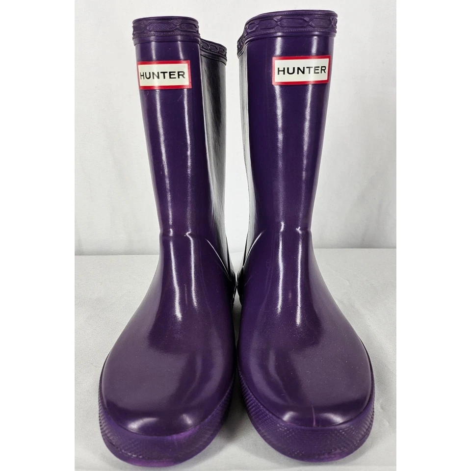 HUNTER ORIGINAL GIRLS KIDS FIRST RAIN BOOTS – VIOLET GLOSS, US SIZE 13 - Image 3 of 4