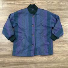 Vtg AVOCA Collection Jacket Coat Oversize Boucl Wool Wicklow Ireland Sz Large