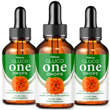  3 Pack Gluco One Drops, Drops Liquid Blood Support For Stable Level 6 oz 