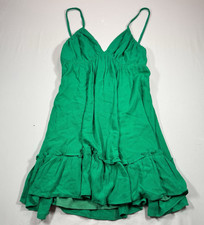 Beautiful Lulus Green Ruffle Hem Mini Dress Size M