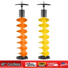 Ice Fishing Auger 40'' Cordless Ice Augers with Plate Universal Adapter US