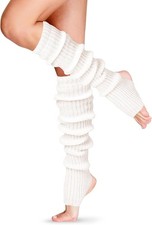 Long Leg Warmers Women 24 Inch over The Knee Knit Ribbed Leg Warmer Stirrup Yoga