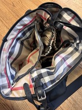 Burberry Flap Nylon Diaper Bag Black