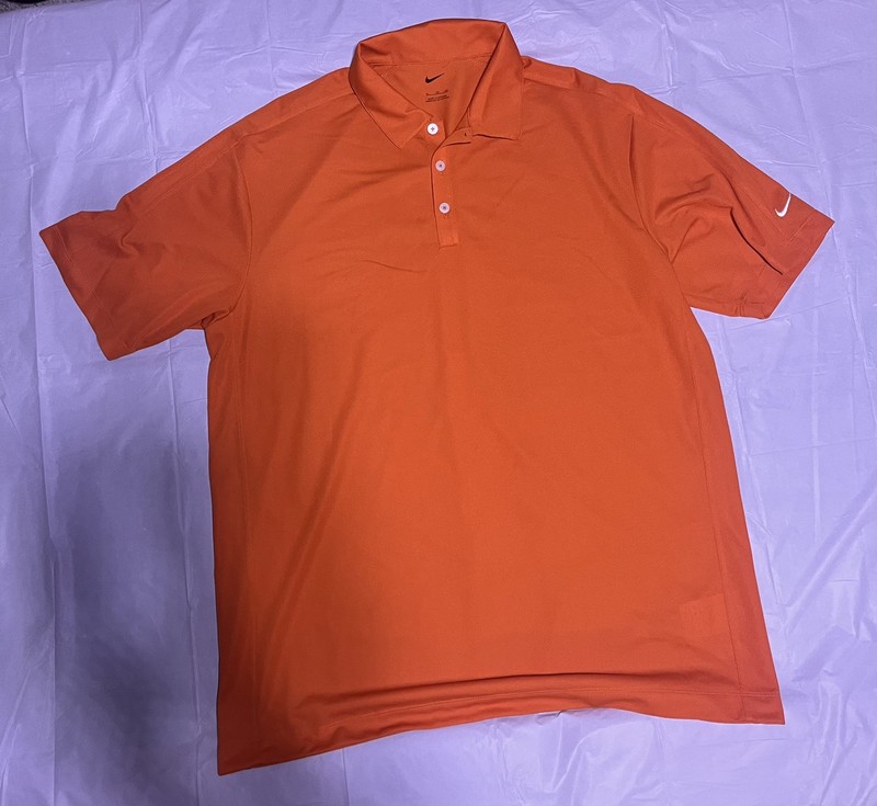 Nike Golf Polo Shirt Mens XL Orange Performance Short Sleeve Golf