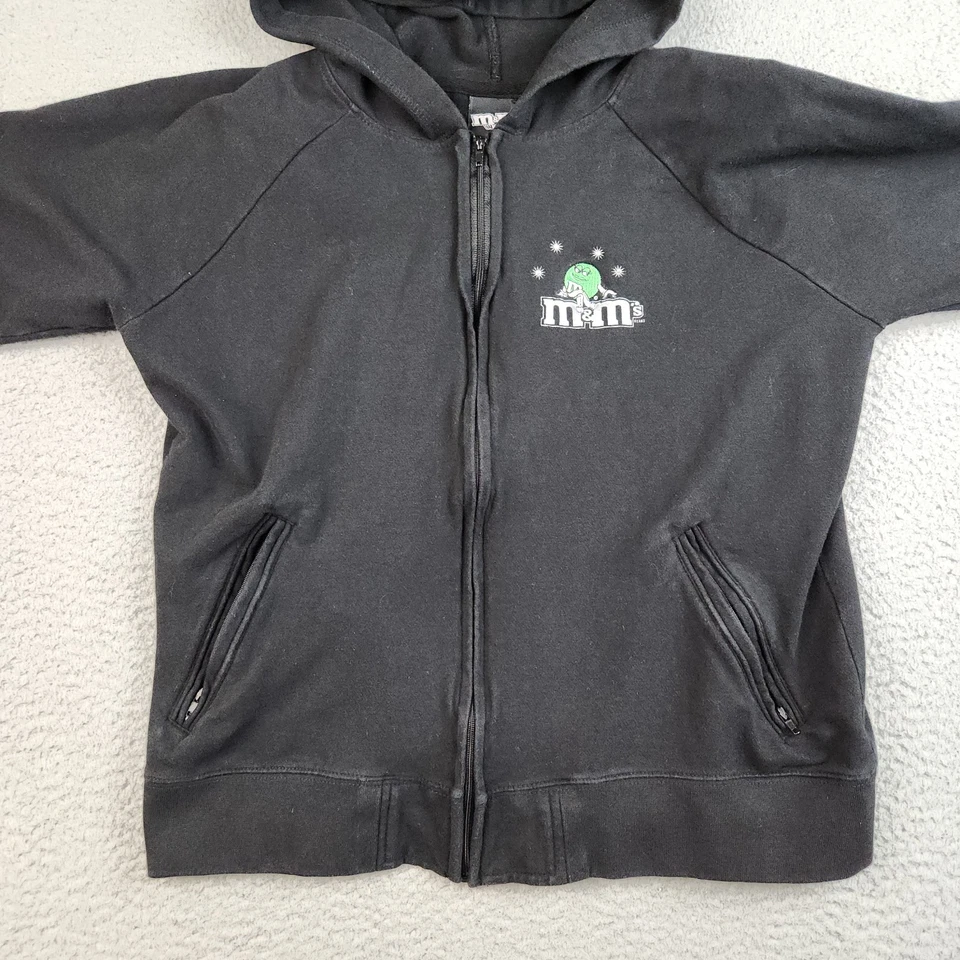 Sudadera con Capucha Cremallera Completa De Colección M&M Para Mujer Extra Grande Sudadera Chaqueta Bordada Y2K Foto 4 de 4