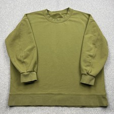 Lululemon Perfectly Oversized Crew Sweatshirt Women 8 Bronze Green Terry W3DUTS