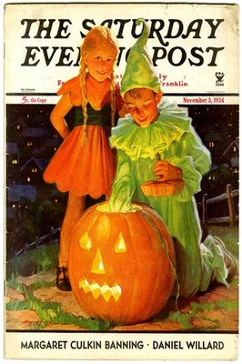 Vintage Saturday Evening Post   1934 Cover Art Poster   - 24x36  - 200gsm
