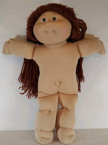 Cabbage Patch Kids Doll Long Reddish Brown Hair Brown Eyes 1982 16" VINTAGE