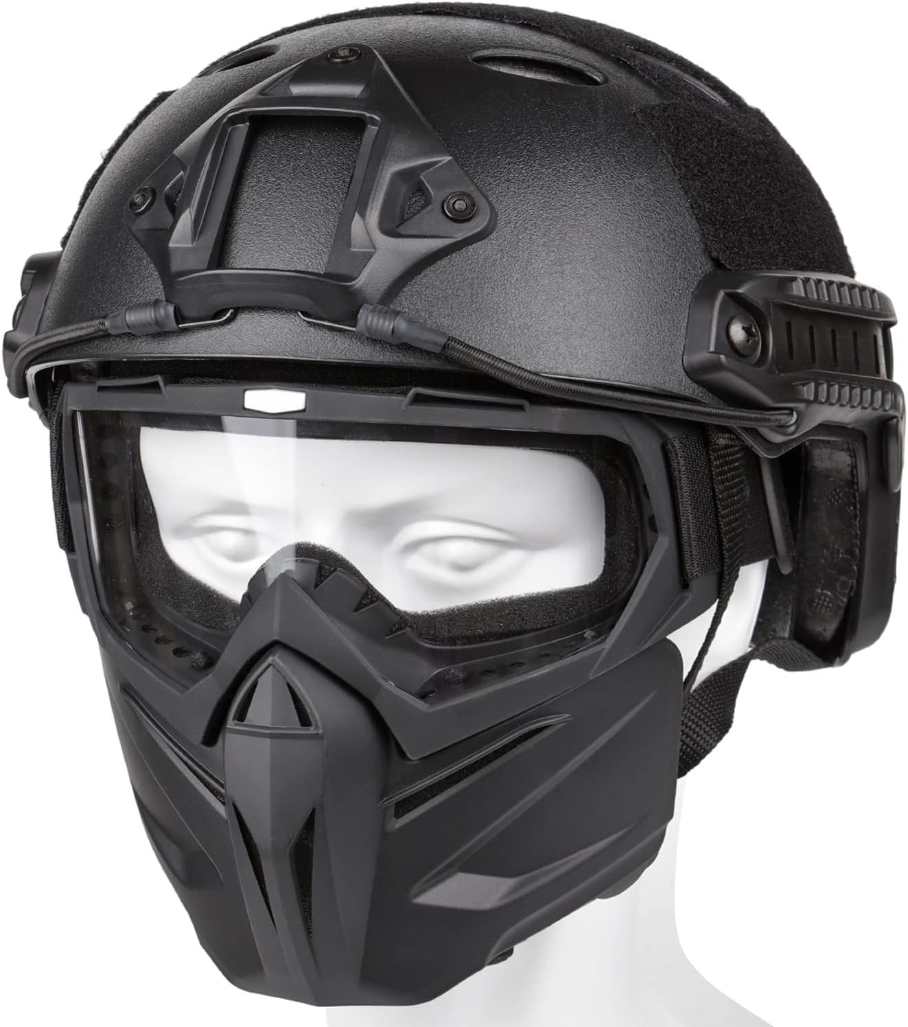 Airsoft Helmet and Mask, Full Face Mask with Detachable Gogg