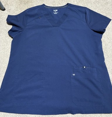 Koi Next Gen Women s Navy Blue Scrub Top Size XL