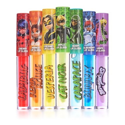7pc Lip Gloss Set - Zag Heroez Lipgloss Collection Featuring Exciting Fruit F...
