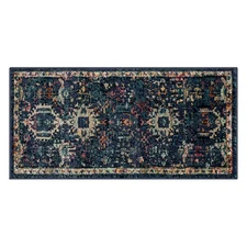 Medallion Blue 2 Ft. X 4 Ft. Scatter Indoor Area Rug