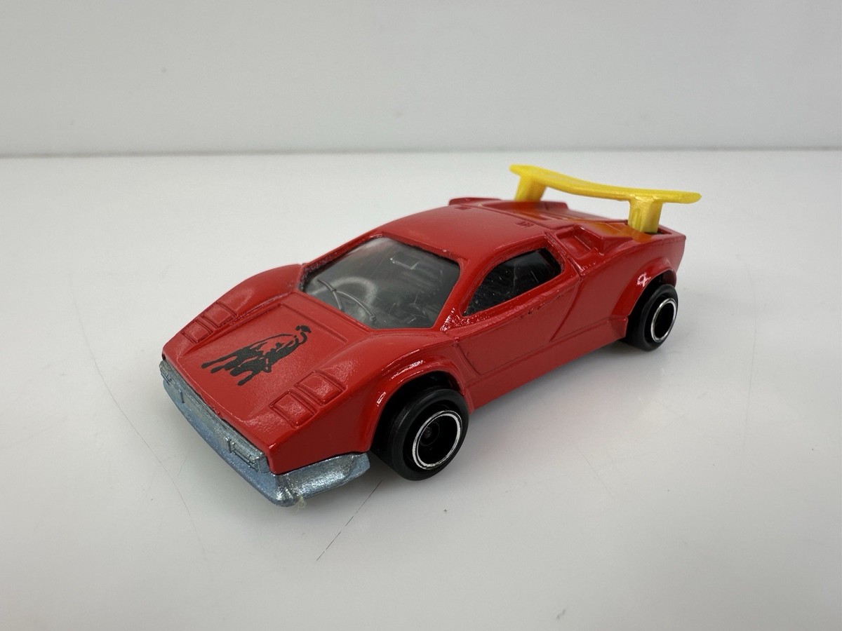 Vintage 1980's Majorette 200 Lamborghini Countach 257 Red Yellow