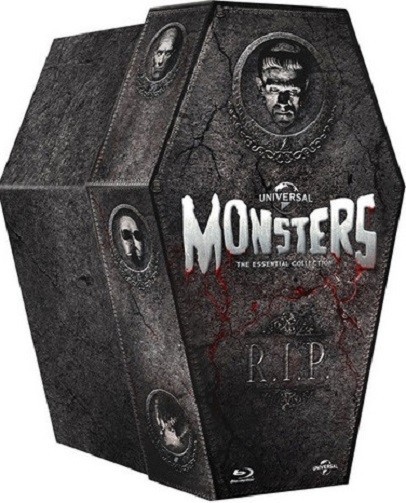Universal Monsters Essential Collection Blu-ray coffin packaging