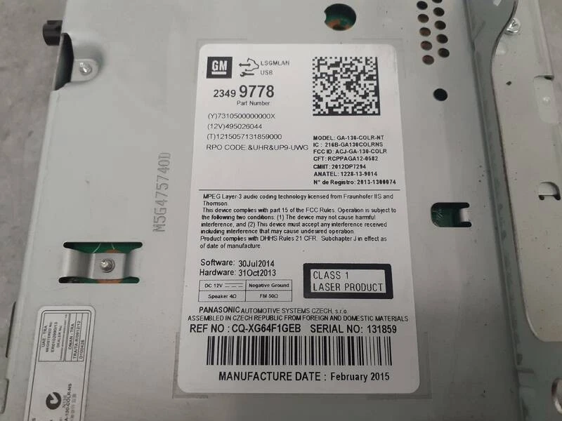 23499778 sistema navegación gps OPEL ASTRA J SPORTS TOURER 2014 165398 - Imagen 2 de 4