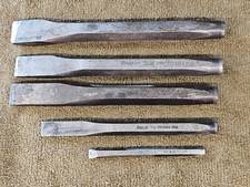 5 Snap On Flat Chisel 1/4" 1/2" 7/8" 1-7/8" 2-3/4" Hand Tool USA Lot