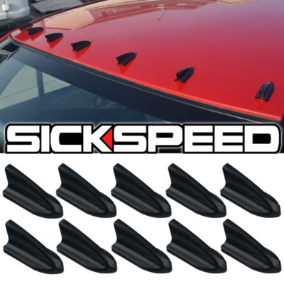 10 PC AIR VORTEX GENERATOR/DIFFUSER FIN SET/KIT FOR SPOILER ROOF WING TRUNK P1
