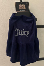 JUICY COUTURE  Pets Dog  Navy Blue Terry Dog Dress  M/LG - Super Cute 