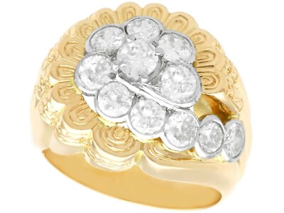 Vintge 1950s Belgian 2.54 Ct Old Cut Diamond 18k Yellow Gold Dress Ring  7.75 | eBay