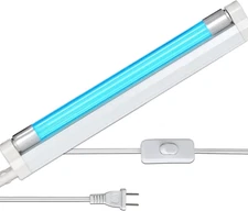 6W UV Light Ozone Free,253.7Nm Sanitizer Lamp with Cord and Plug, UVC Lamp for S