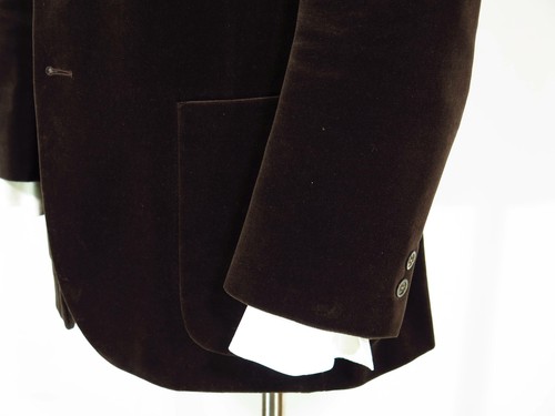 vtg. Pierre Cardin Brown Velvet Single Breasted Patch Pocket Sport Coat, 40R - Picture 4 of 12