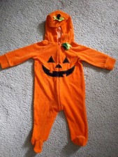 Baby Footie Pajamas Size 6M Halloween Jack-o-lantern pumpkin