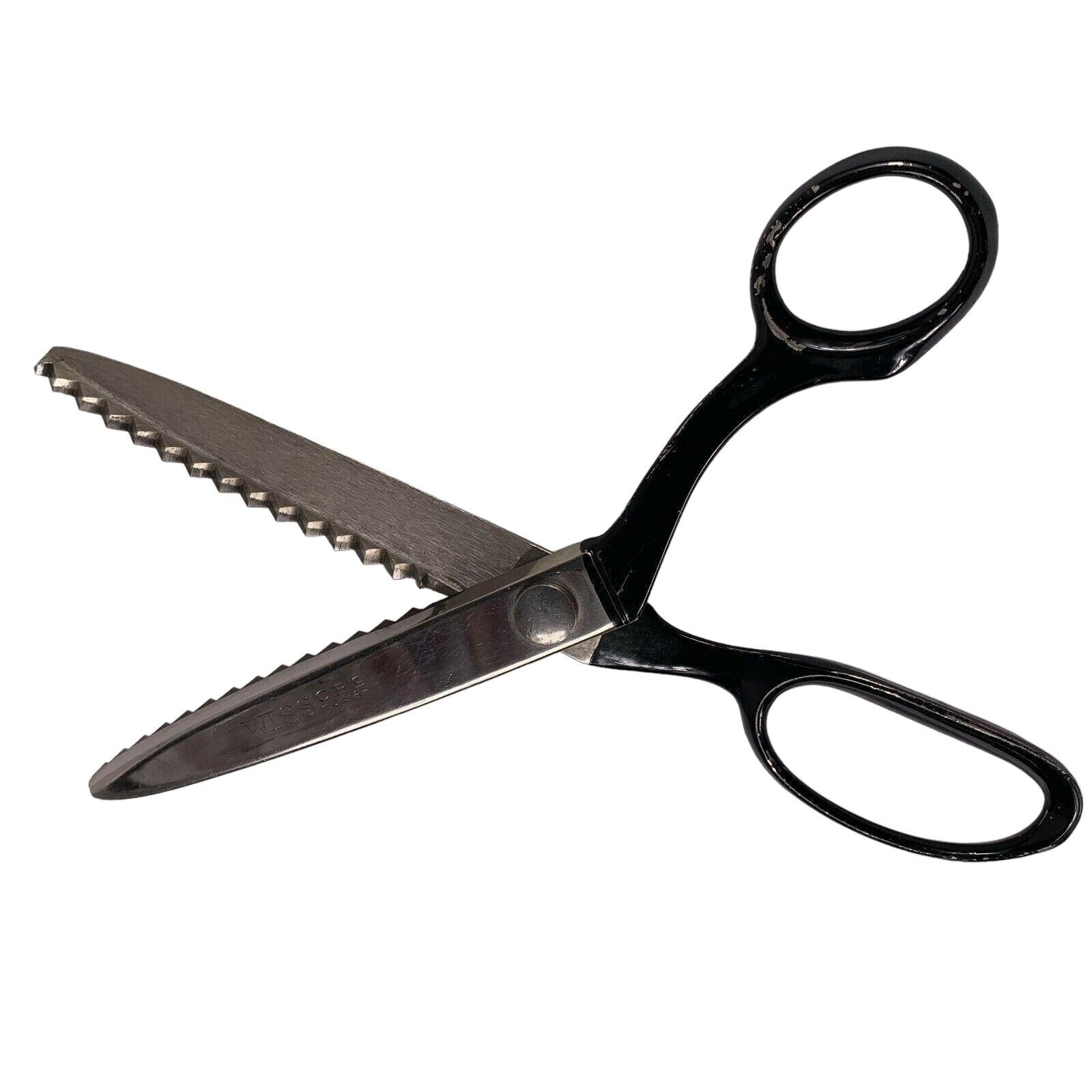 Vintage Wiss Pinking Shears 9 Inch Two Sizes of Cutting Teeth Lot of 2