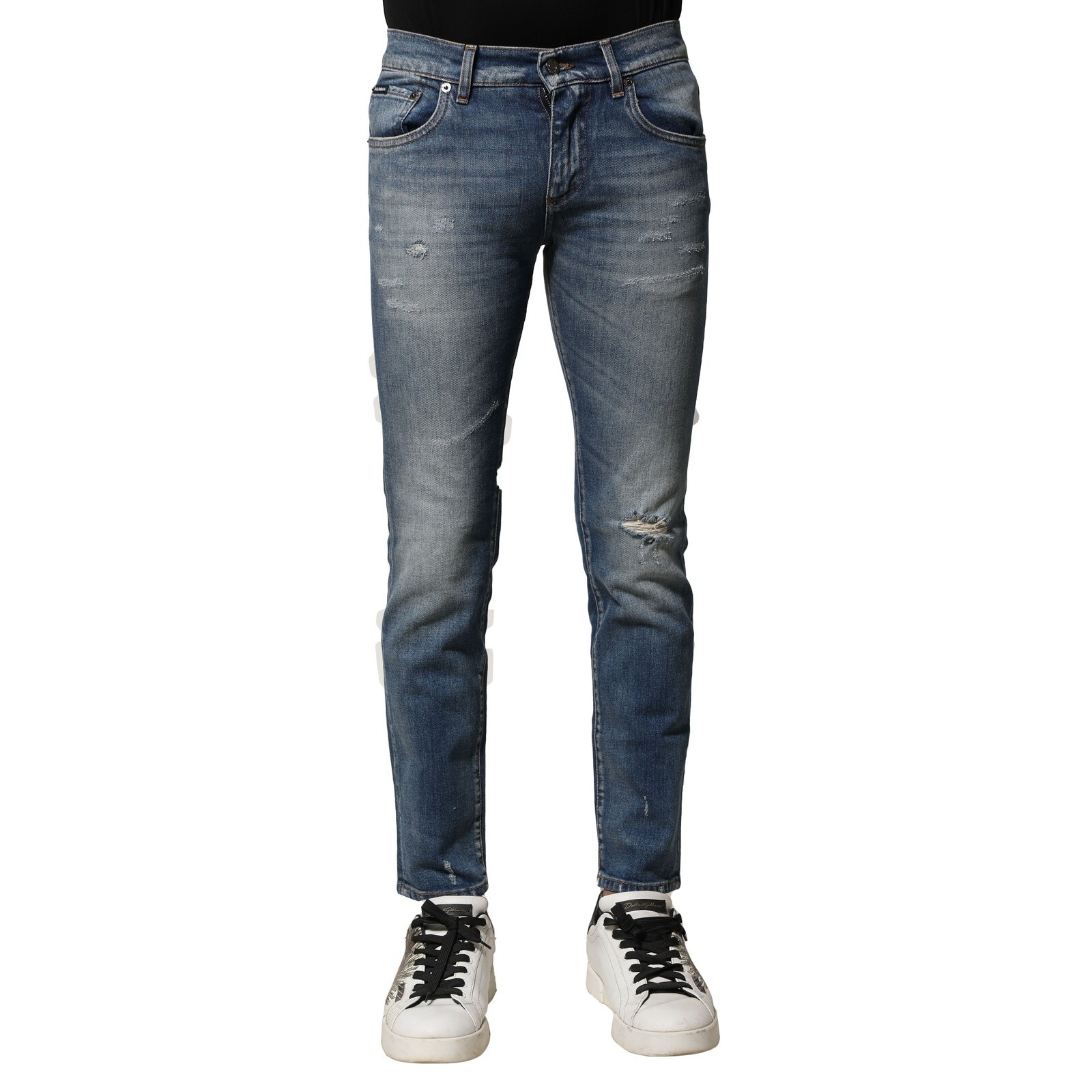 Джинсы DOLCE - GABBANA из синего промытого хлопка Slim Fit Men Denim IT44W30XS 900 долларов США 89390₽