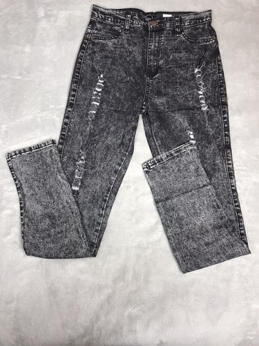 36 Point 5 Black Acid Wash Skinny Jeans 