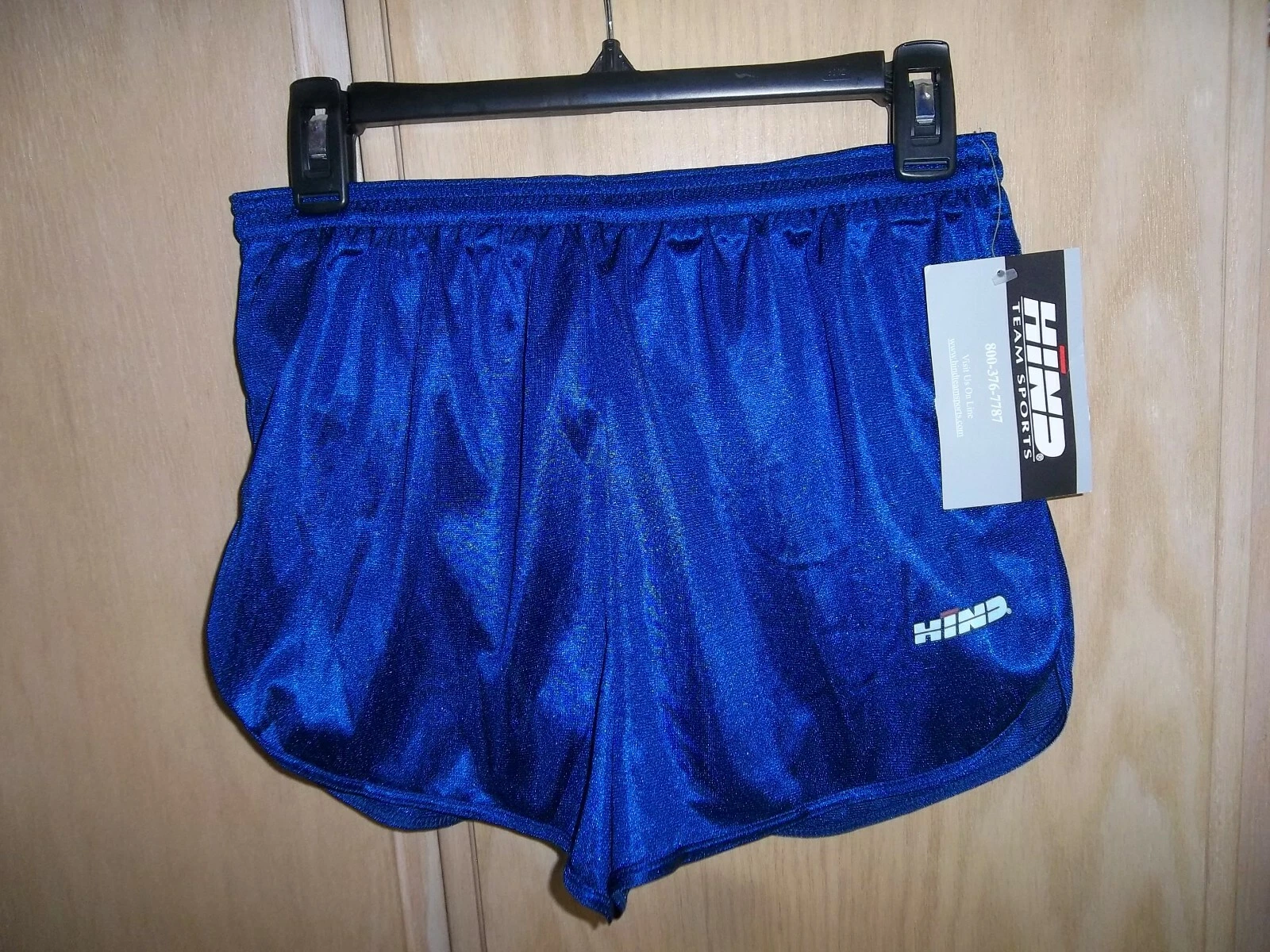 NWT vintage Hind Team Sports nylon tricot running track short shorts size L