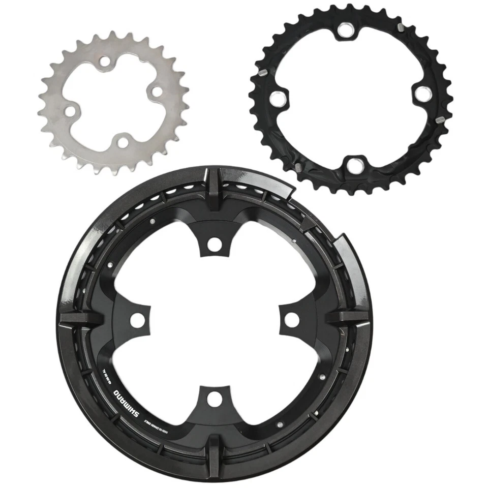 Kit Pignone Shimano Deore XT FC-T8000 48-36-26 Denti Protezione Catena 3x10 velocità T