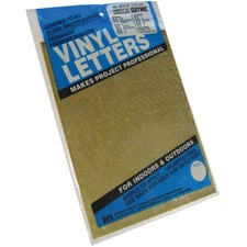 Permanent Adhesive Vinyl Letters & Numbers .5" 852/Pkg Gold