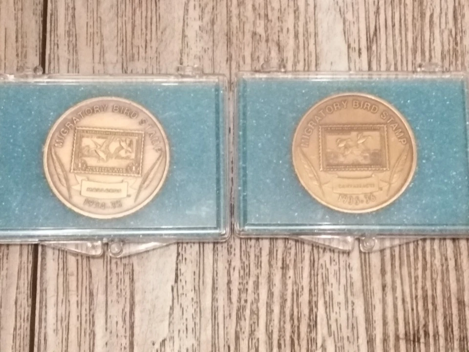 VTG Migratory Bird Stamp Medallion 1934-35 & 36 Mallards , Jay Darling & Frank B - Image 4 of 4