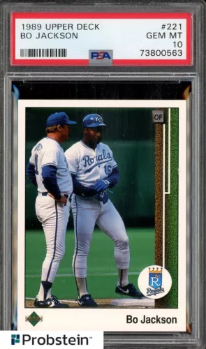 1989 Upper Deck #221 Bo Jackson Kansas City Royals PSA 10 GEM MINT