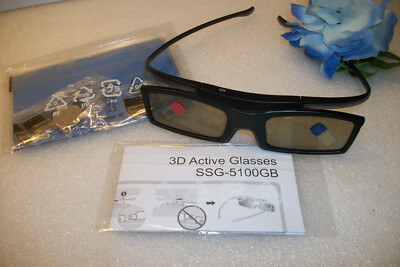 NEW Samsung SSG-5100GB 3D Active Glasses - 1 Pair - Black