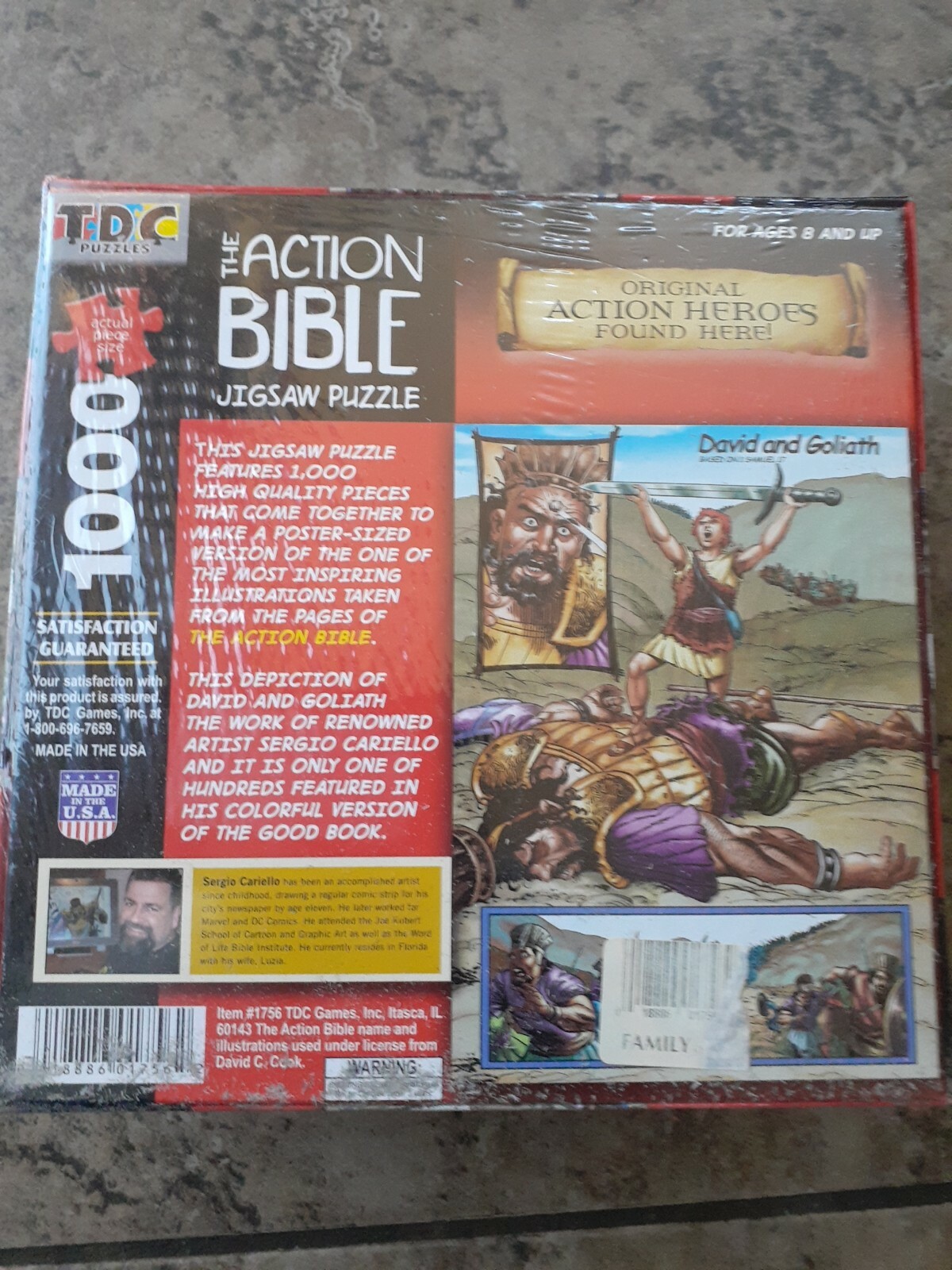 Jigsaw puzzle Biblical David and Goliath 100 piece NEW made in the USA