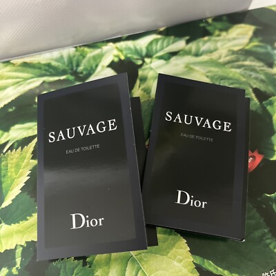 DIOR SAUVAGE EDT 1.0ml .03fl oz x 2 COLOGNE SPRAY SAMPLE VIALS=2ml