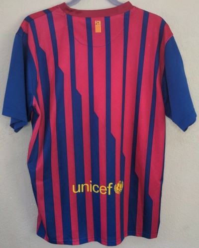NIKE DRI-FIT AUTHENTIC FC BARCELONA SOCCER JERSEY Men's Sz XL QATAR FOUNDATION - Picture 2 of 5