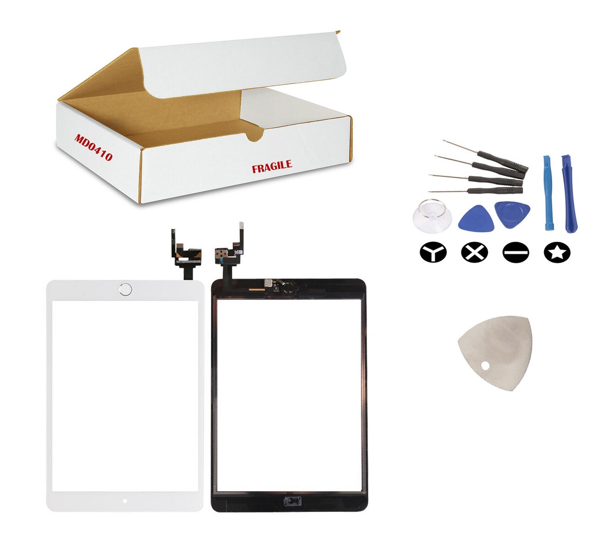 Replacement Fit iPad Mini 3 White Touch Digitizer Glass Screen IC
