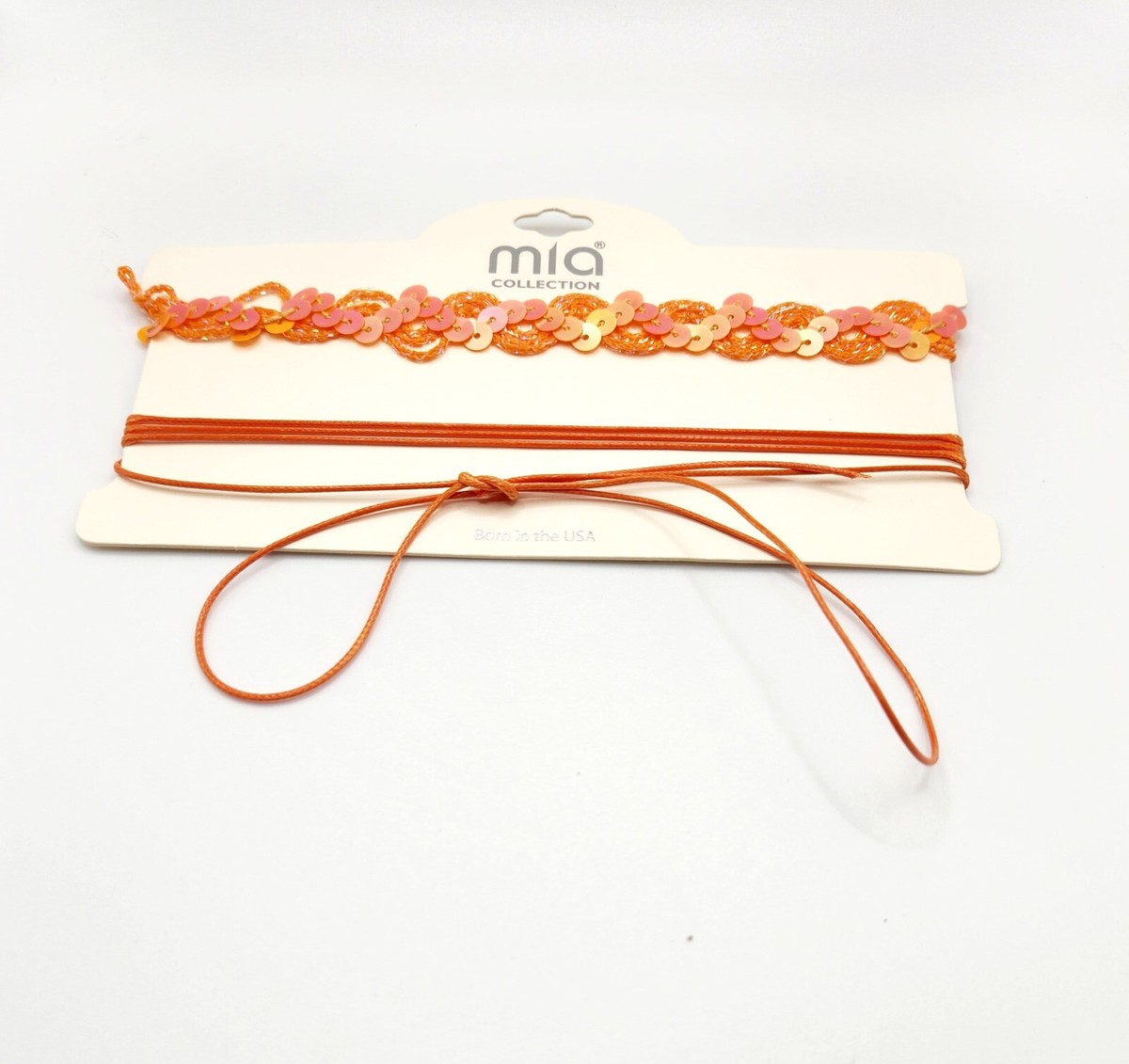 Mia Collection Orange Sequins Chokers~ 2 Piece Set | eBay
