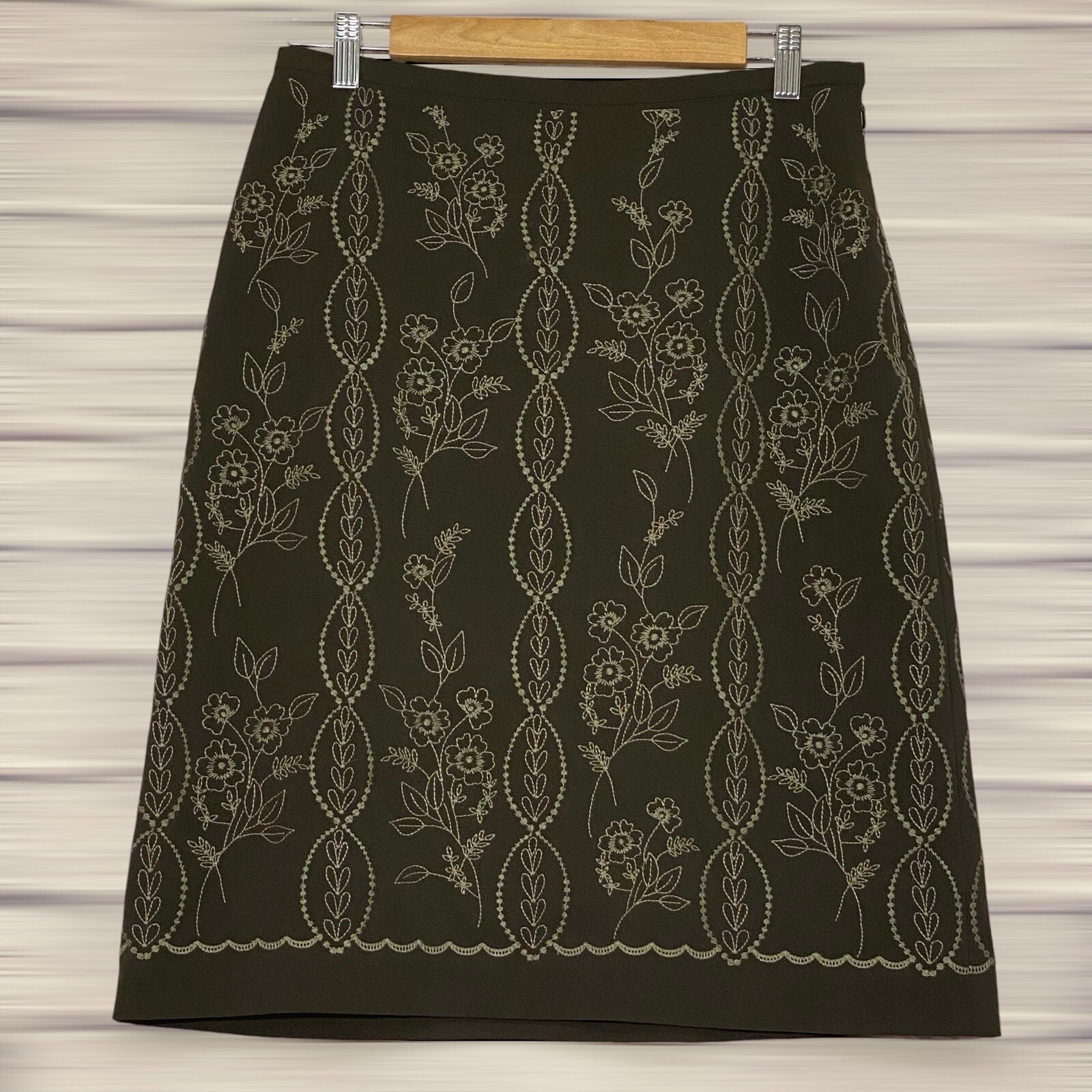 Grace Elements A-Line Embroidered Lined Skirt | S… - image 2