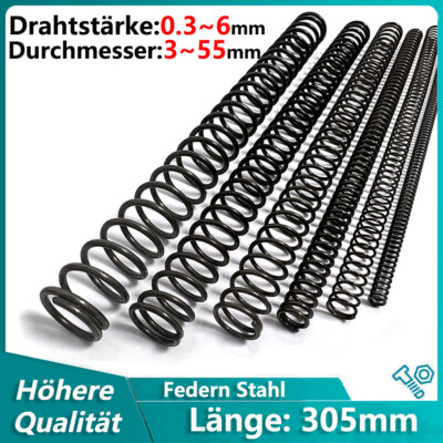 5 Stück Doppelhaken Zugfedern - Federstahl 0,5x3x120mm Für Mechanische Anwendungen