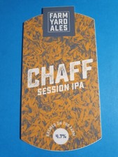 FARM YARD brewery CHAFF real ale beer pump clip badge front Lancashire