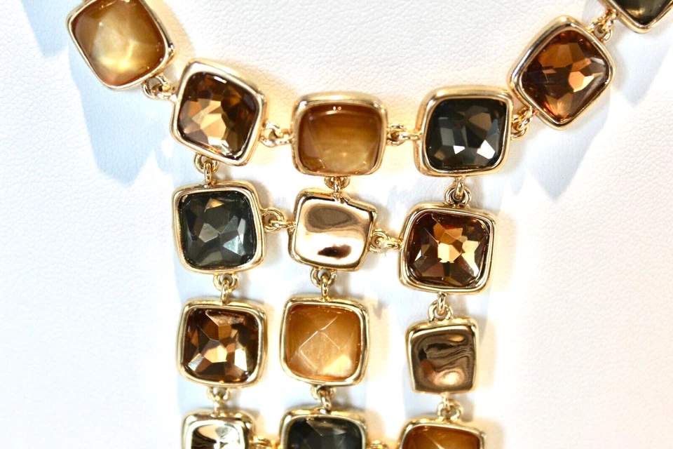 Collar Robert Lee Morris Soho Cuadrado Facetado Cascada 21" N184 Foto 2 de 3