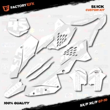 Whiteout Slick Racing Graphics Kit fits KTM 07-10 SX Sxf XC XCF 125 250 300 450