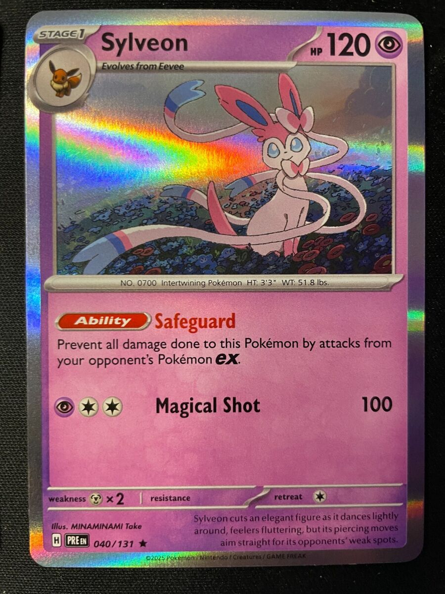 Sylveon Holo 040/131 Prismatic Evolutions English Pokemon Sylveon Holo 040/131 Prismatic Evolutions English Pokemon