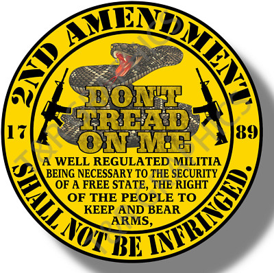 2nd Amendment, Shall Not be Infringed, Don't Tread on Me Vinyl  Decal 67-Bundle
